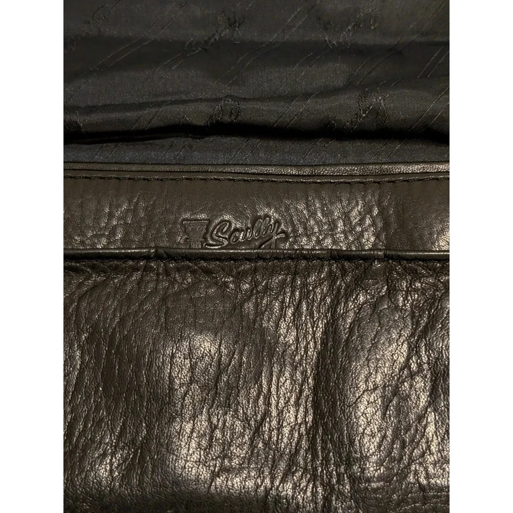 Scully Black Leather Messenger Bag Briefcase Buckle Flap Laptop Satchel Attache